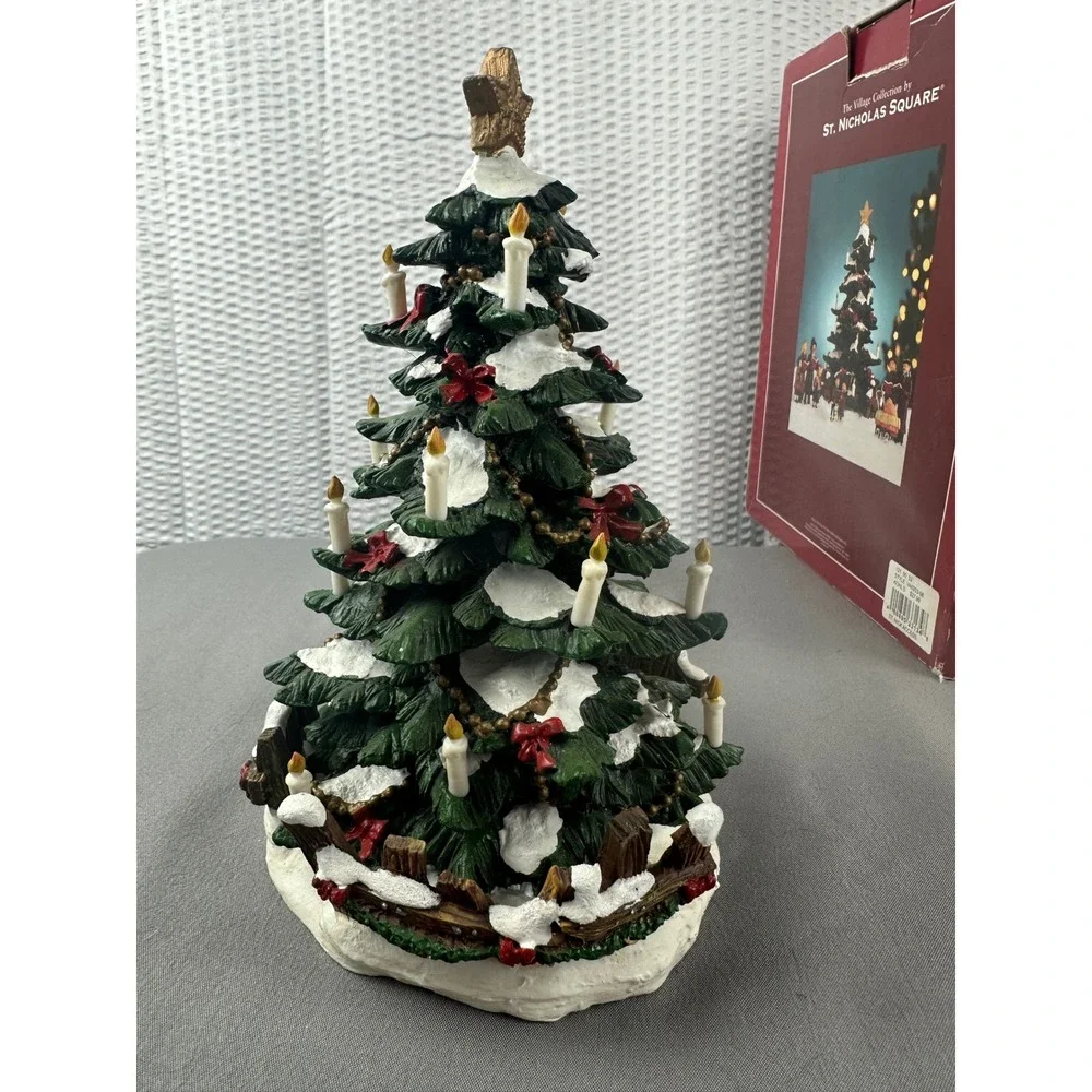 St Nicholas Square Village ~ Caroling Around the Tree With Box TREE‎ ONLY